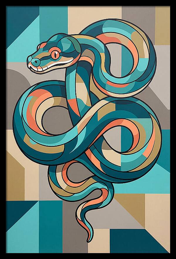Green Tree Python Abstract