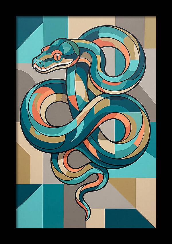Green Tree Python Abstract