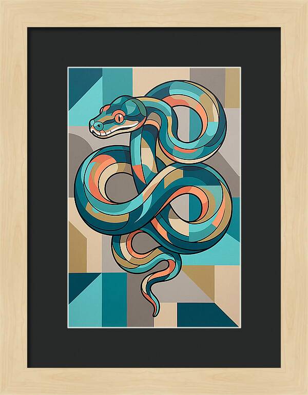 Green Tree Python Abstract