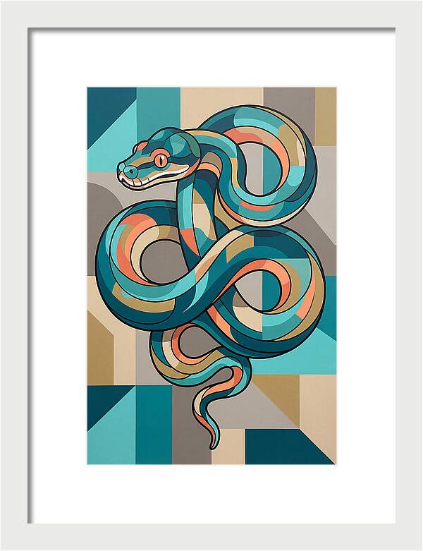 Green Tree Python Abstract