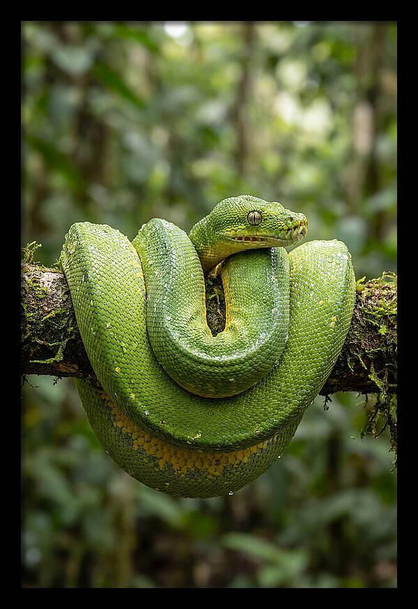 Green Tree Python Coiled