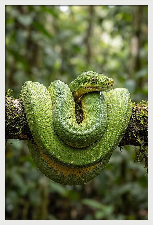 Green Tree Python Coiled