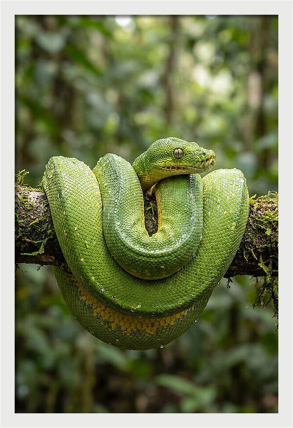 Green Tree Python Coiled