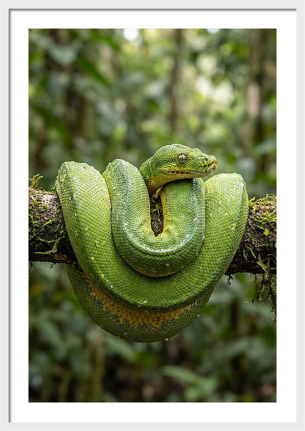 Green Tree Python Coiled
