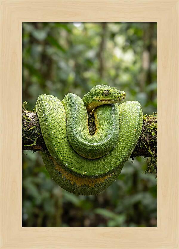 Green Tree Python Coiled