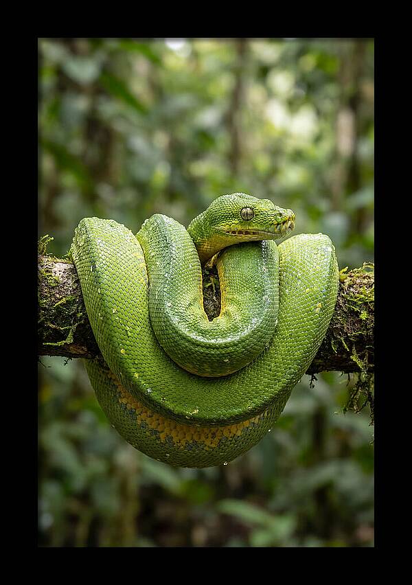 Green Tree Python Coiled