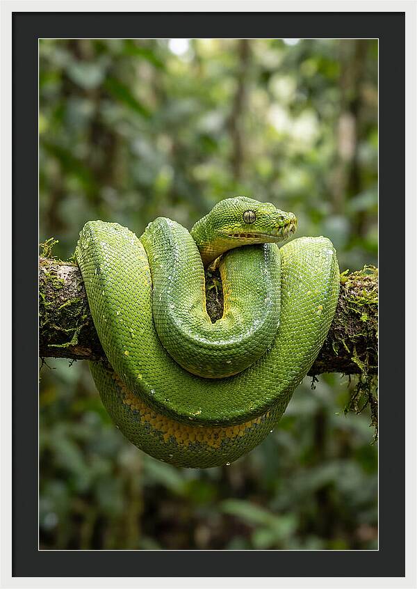 Green Tree Python Coiled