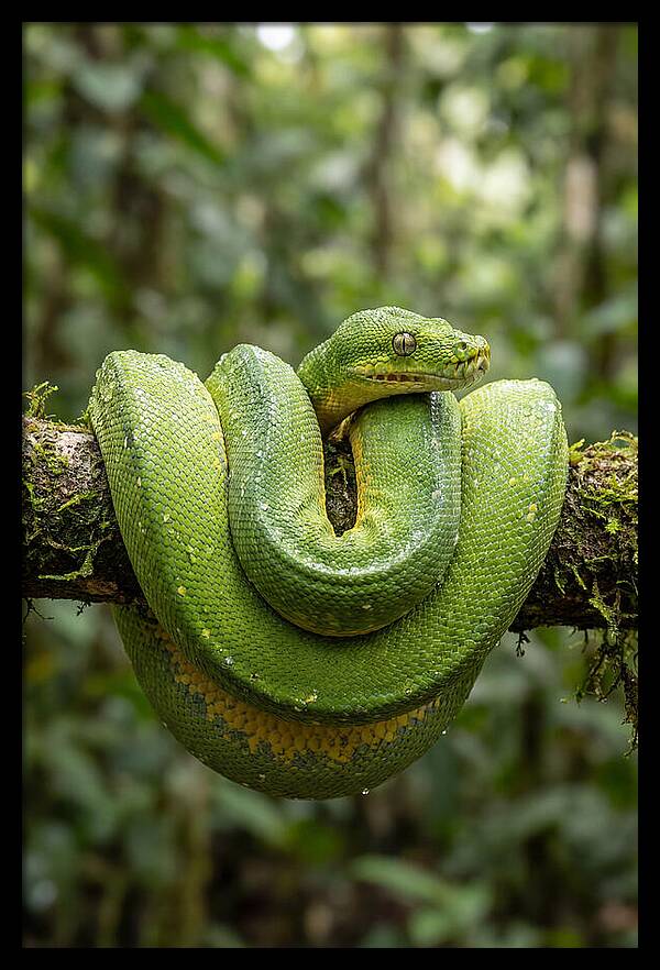 Green Tree Python Coiled