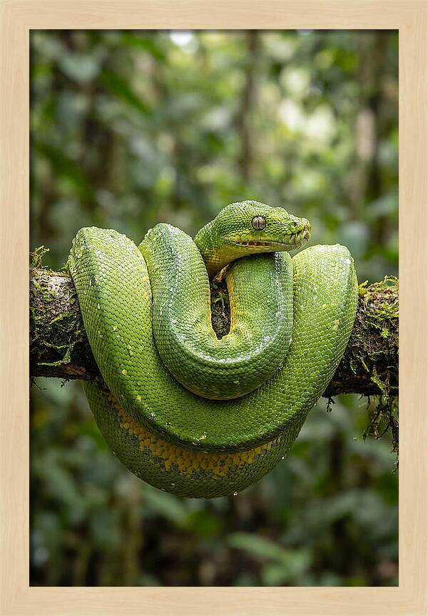 Green Tree Python Coiled