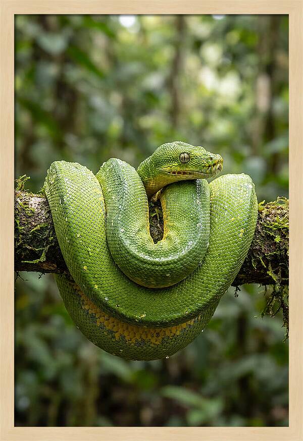 Green Tree Python Coiled