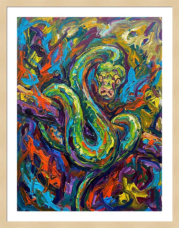 Green Tree Python In Vibrant Colors