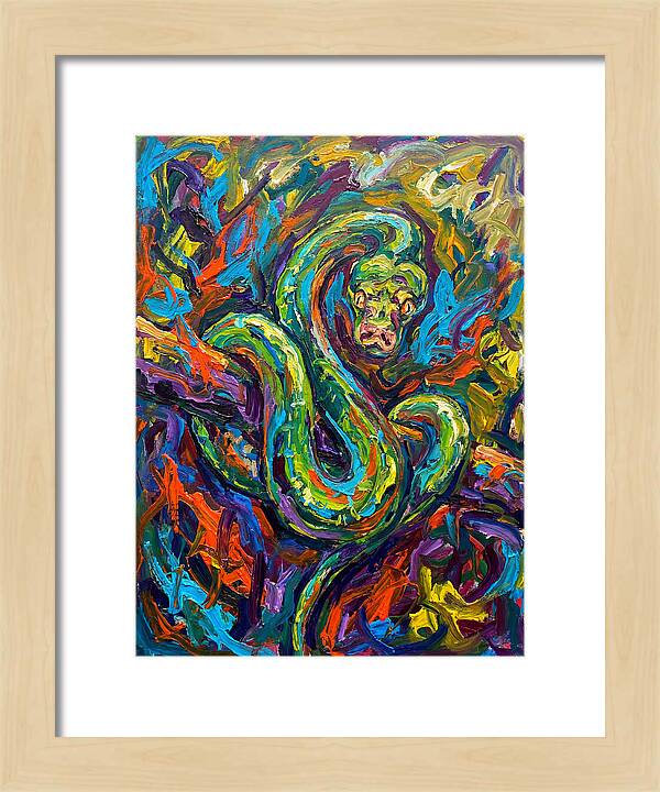 Green Tree Python In Vibrant Colors