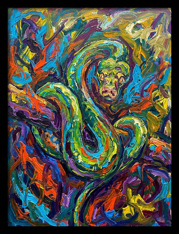 Green Tree Python In Vibrant Colors