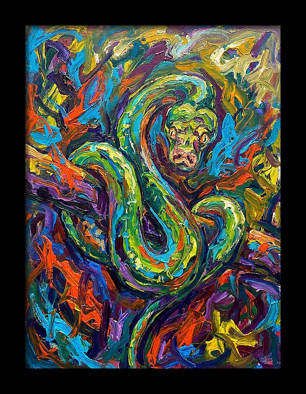 Green Tree Python In Vibrant Colors