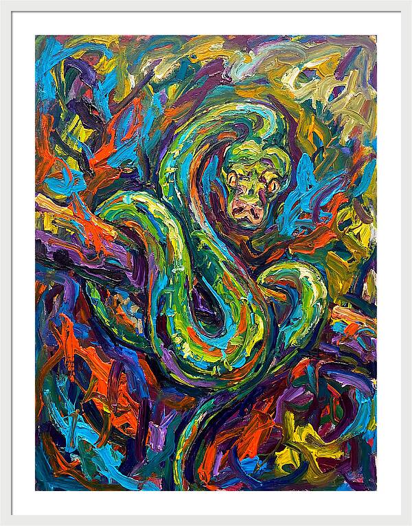 Green Tree Python In Vibrant Colors
