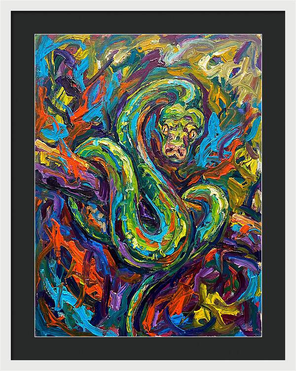 Green Tree Python In Vibrant Colors
