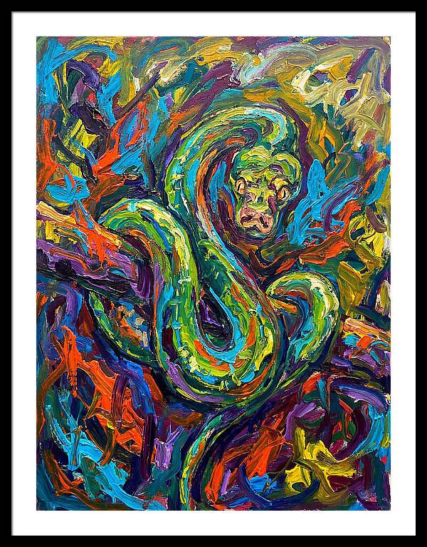 Green Tree Python In Vibrant Colors