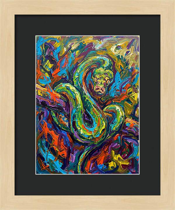 Green Tree Python In Vibrant Colors
