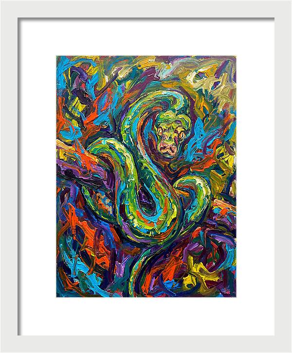 Green Tree Python In Vibrant Colors