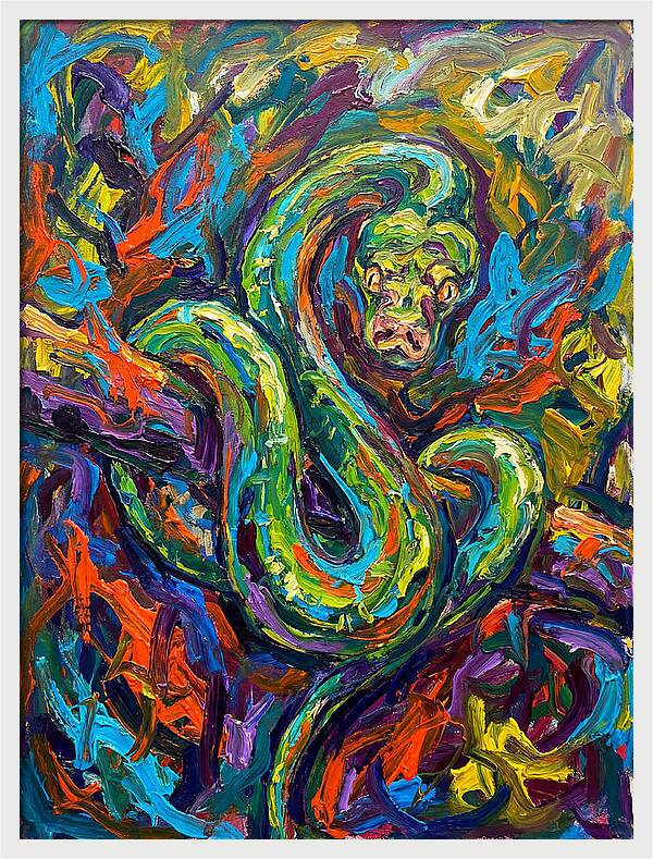 Green Tree Python In Vibrant Colors
