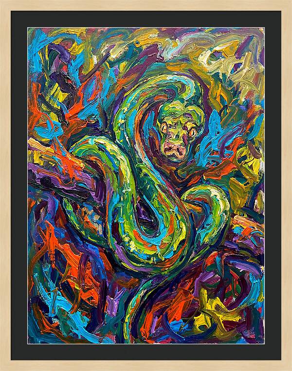 Green Tree Python In Vibrant Colors