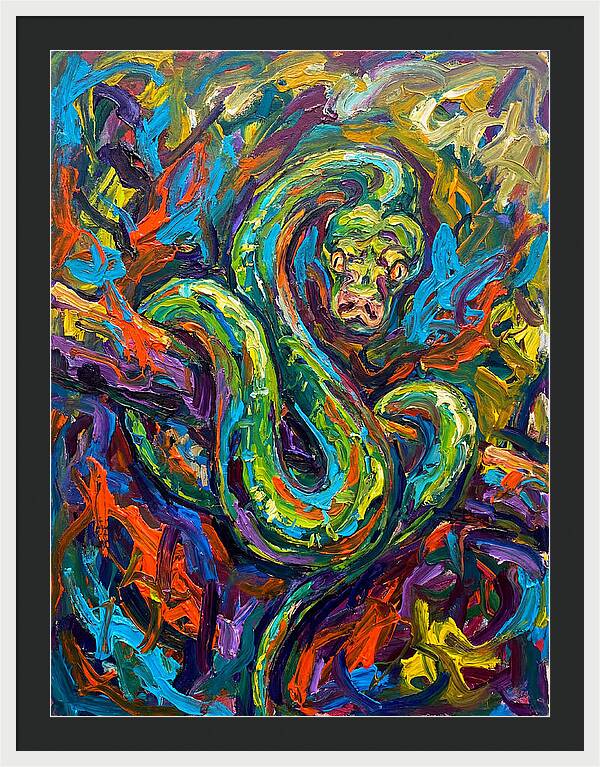 Green Tree Python In Vibrant Colors