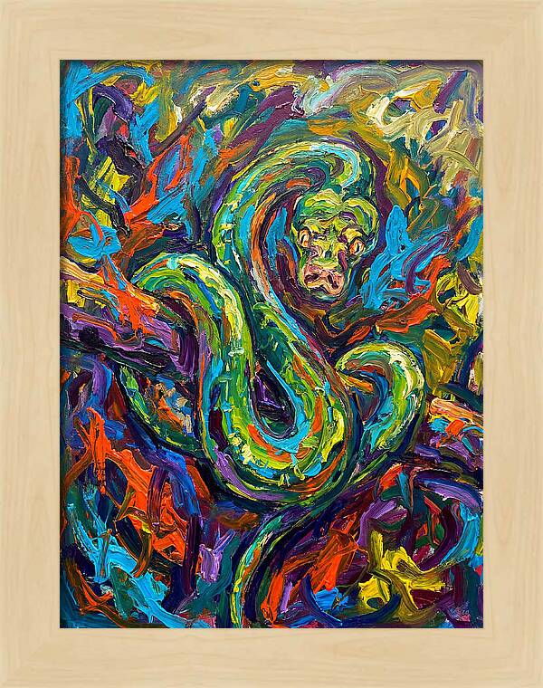 Green Tree Python In Vibrant Colors