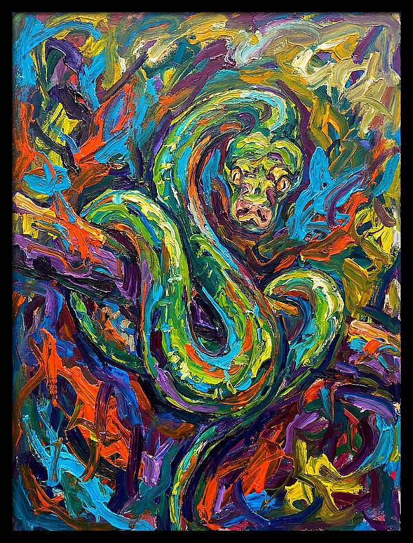 Green Tree Python In Vibrant Colors