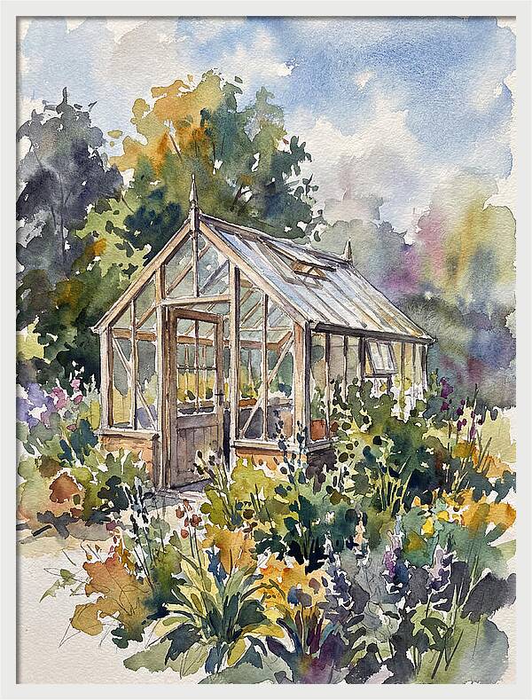 Greenhouse Among Vibrant Blooms