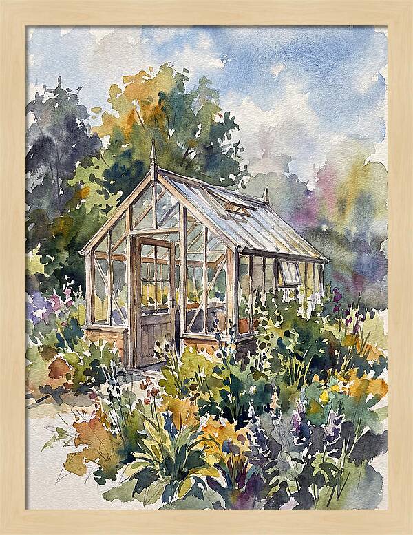 Greenhouse Among Vibrant Blooms