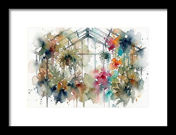 Greenhouse Serenity In Watercolor