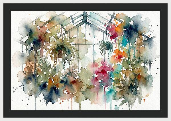 Greenhouse Serenity In Watercolor
