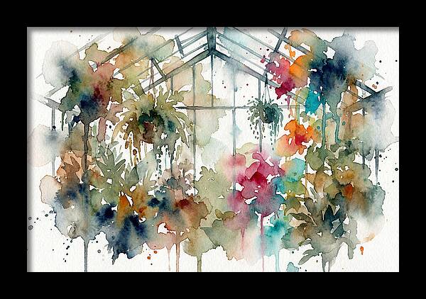 Greenhouse Serenity In Watercolor