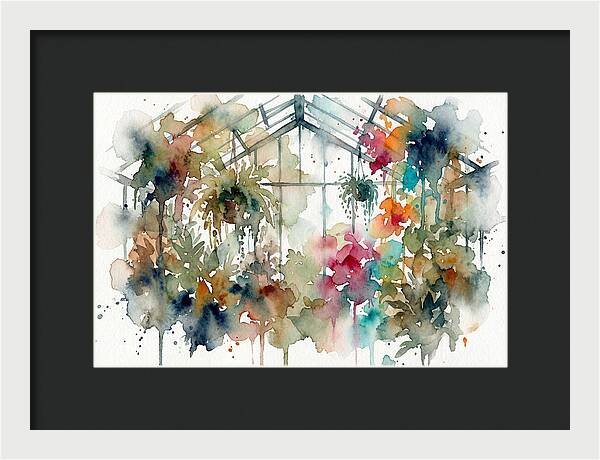 Greenhouse Serenity In Watercolor