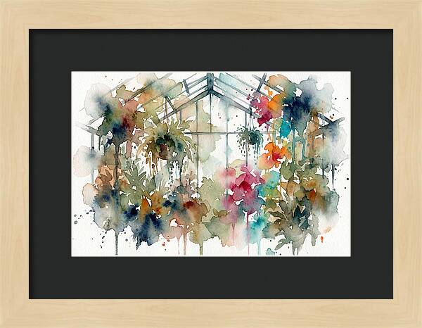 Greenhouse Serenity In Watercolor