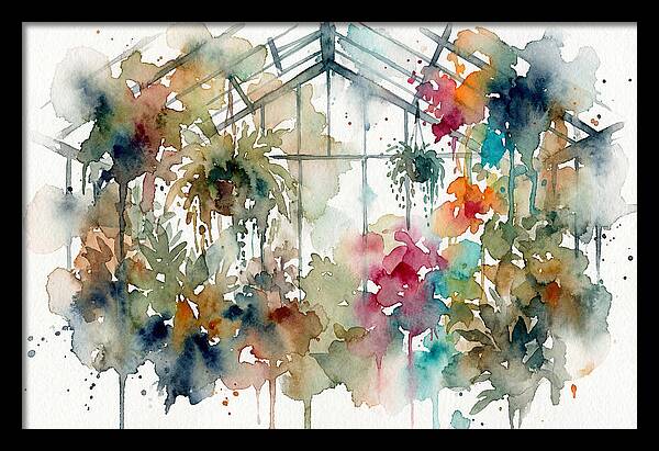 Greenhouse Serenity In Watercolor