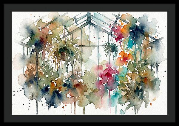 Greenhouse Serenity In Watercolor