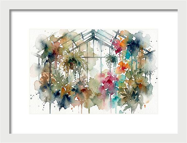 Greenhouse Serenity In Watercolor