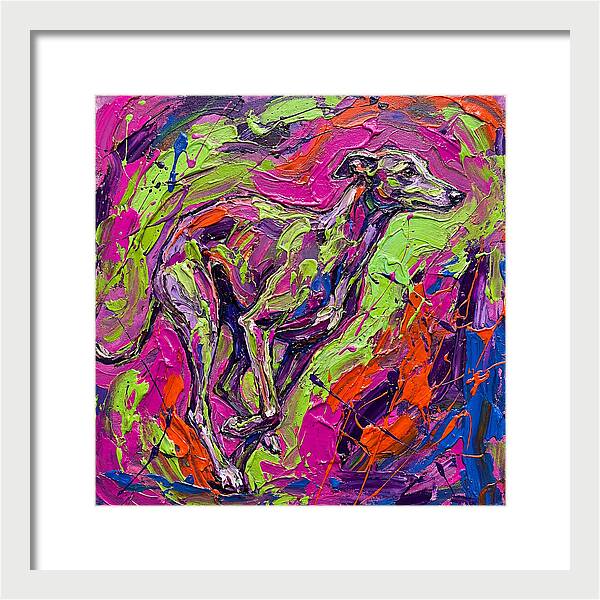 Greyhound In Vibrant Motion