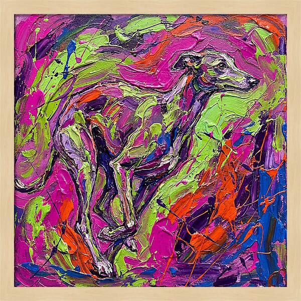 Greyhound In Vibrant Motion