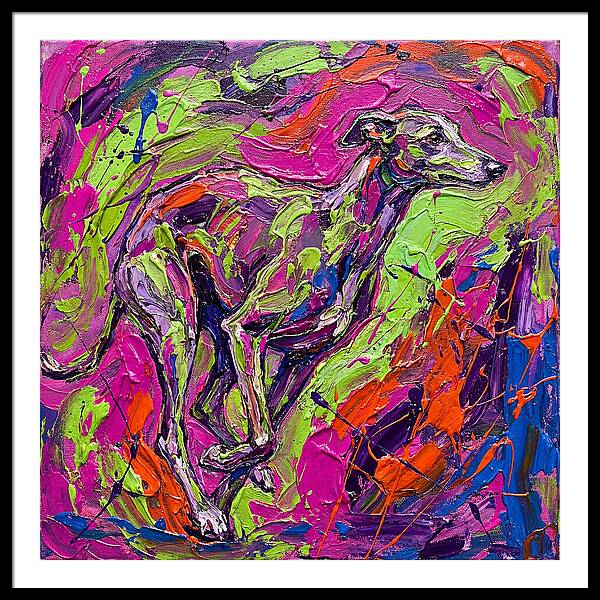 Greyhound In Vibrant Motion