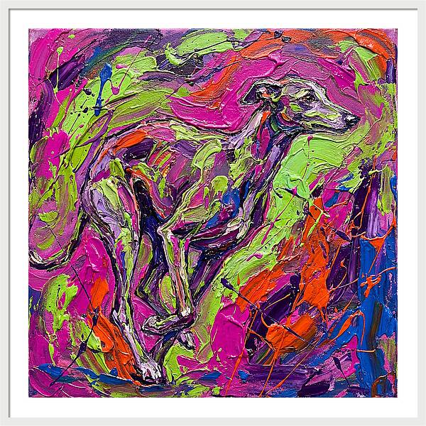 Greyhound In Vibrant Motion