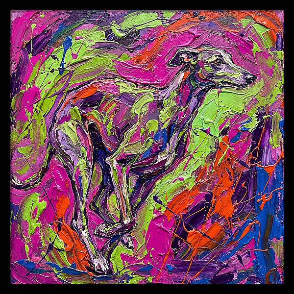 Greyhound In Vibrant Motion