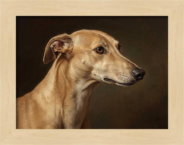 Greyhound Portrait In Realism