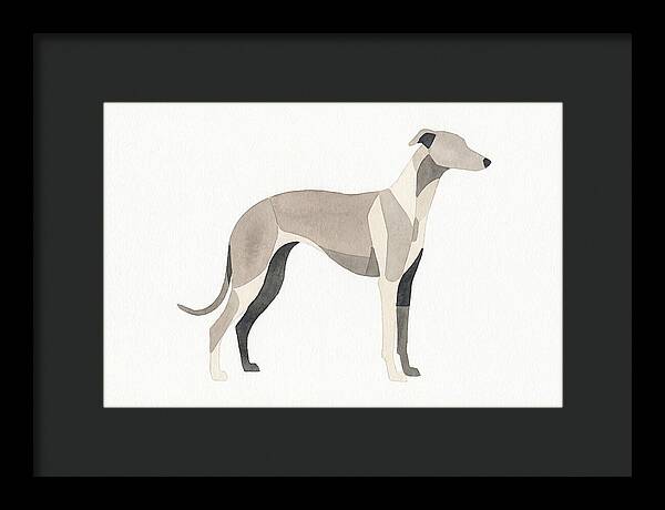 Greyhound Silhouette In Watercolor