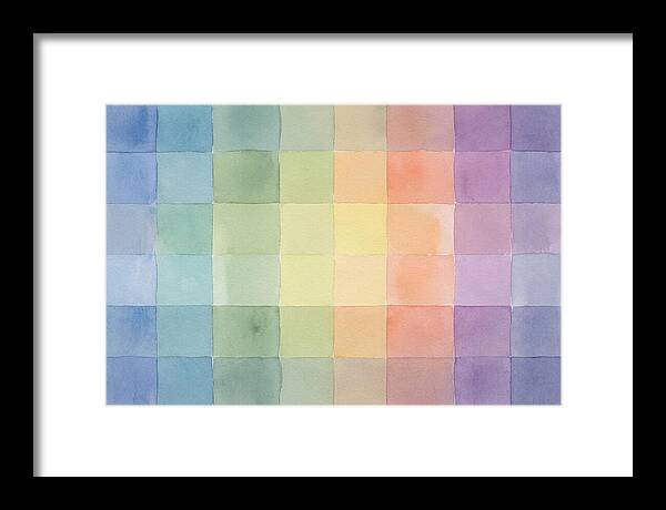 Grid Of Watercolor Squares