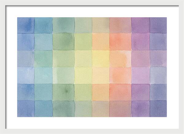 Grid Of Watercolor Squares
