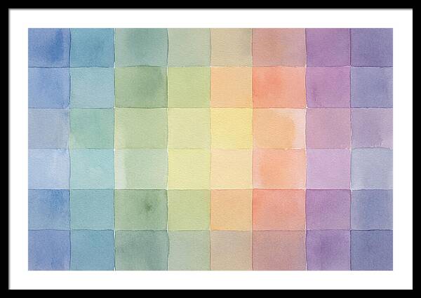 Grid Of Watercolor Squares