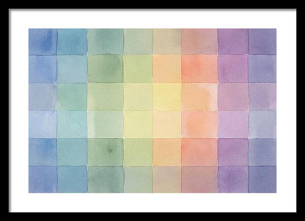 Grid Of Watercolor Squares