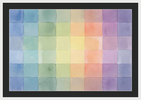Grid Of Watercolor Squares